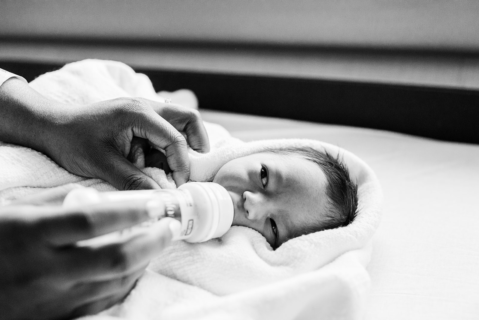 Baby drinking formula