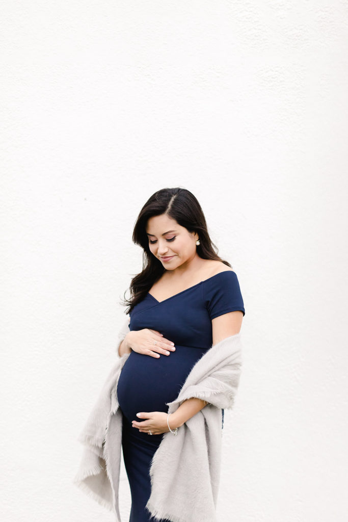 Pregnant mother to be during her Maryland maternity photo session