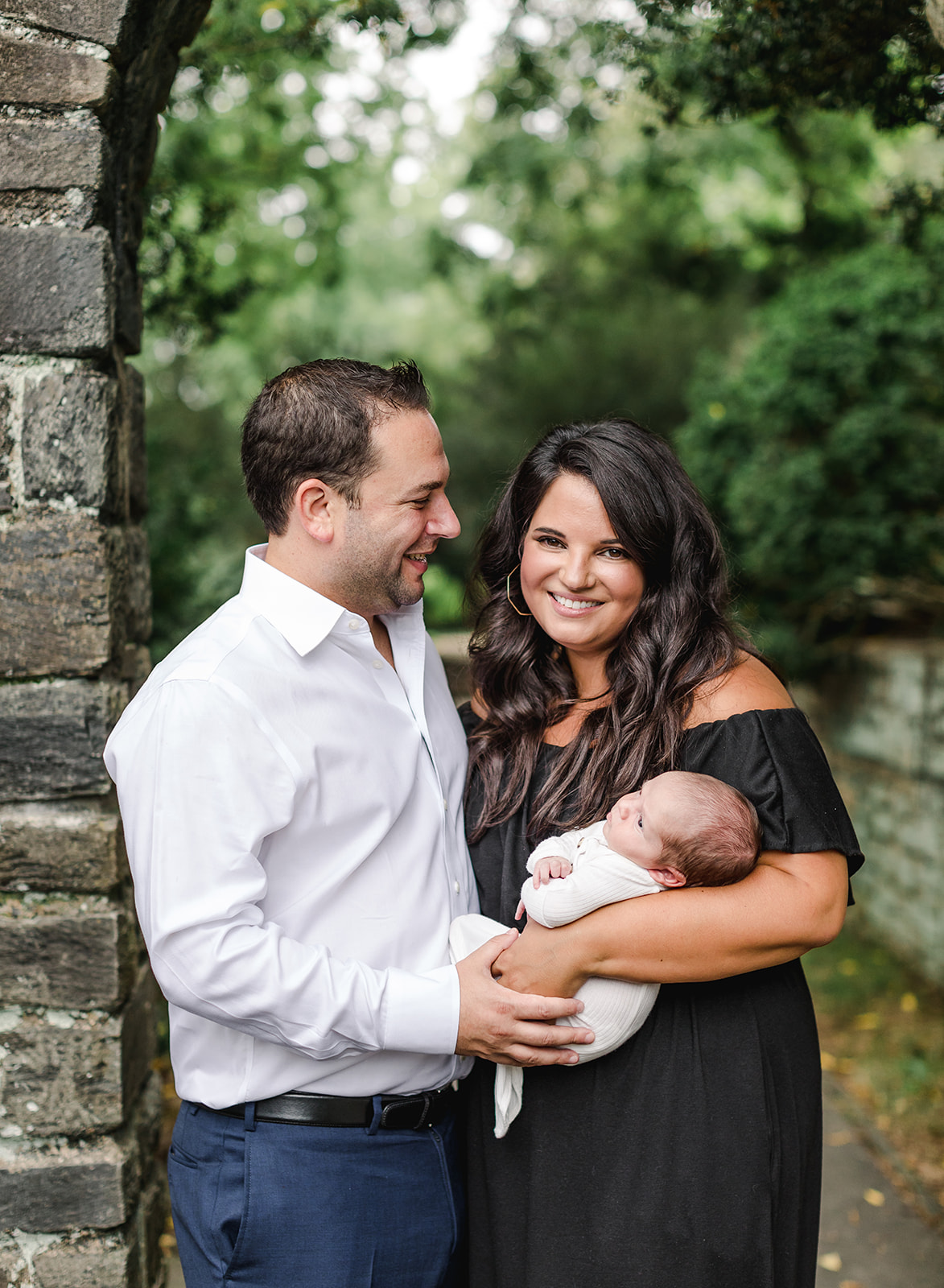 Mom and dad portraits during newborn session