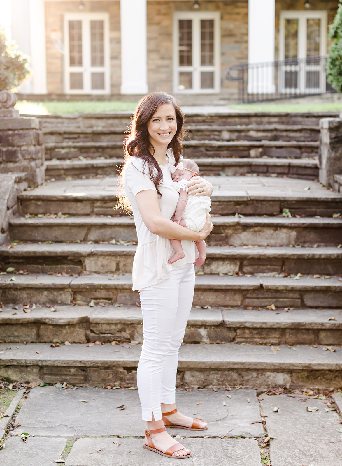 outdoor newborn session