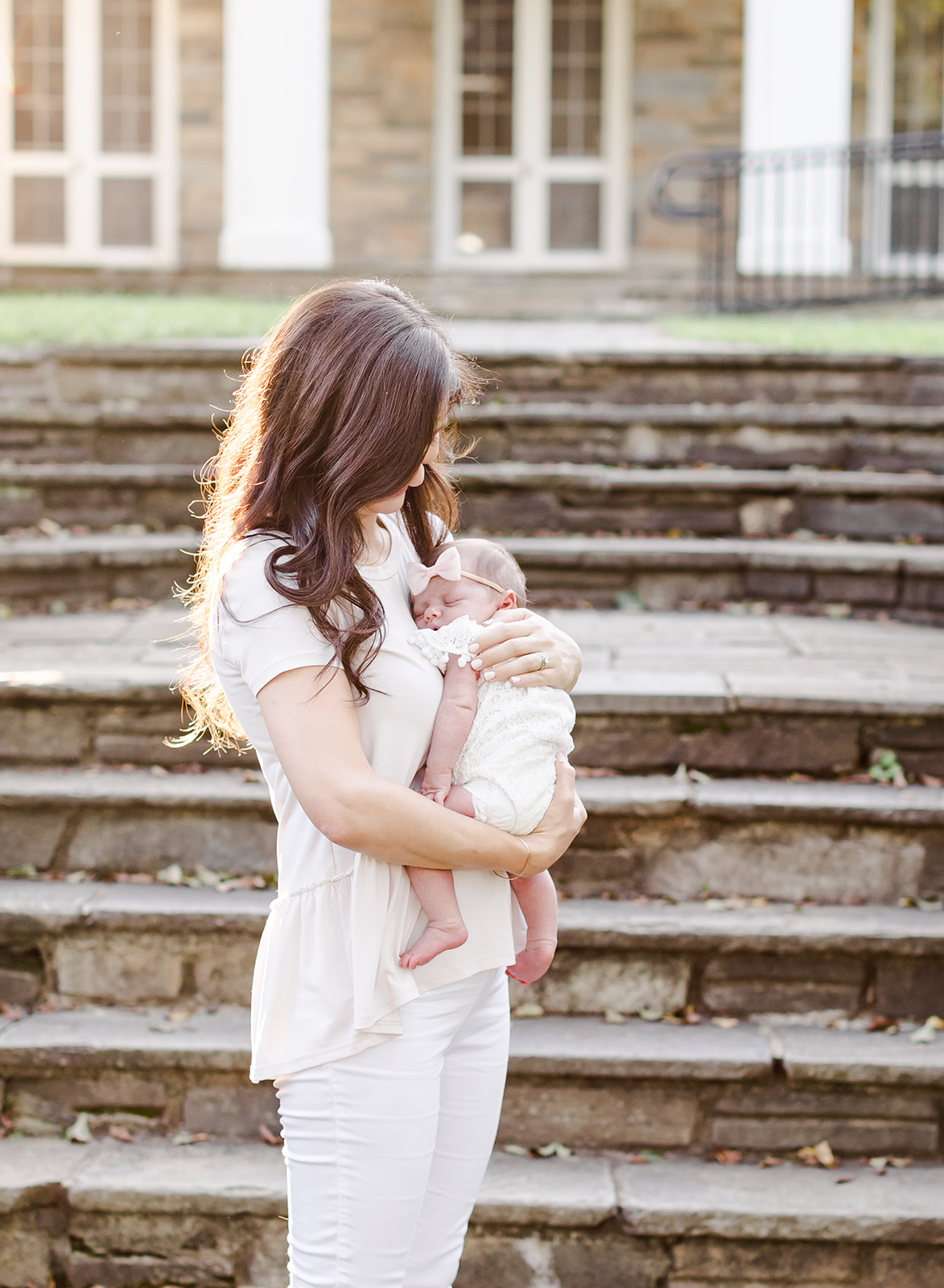 outdoor newborn session