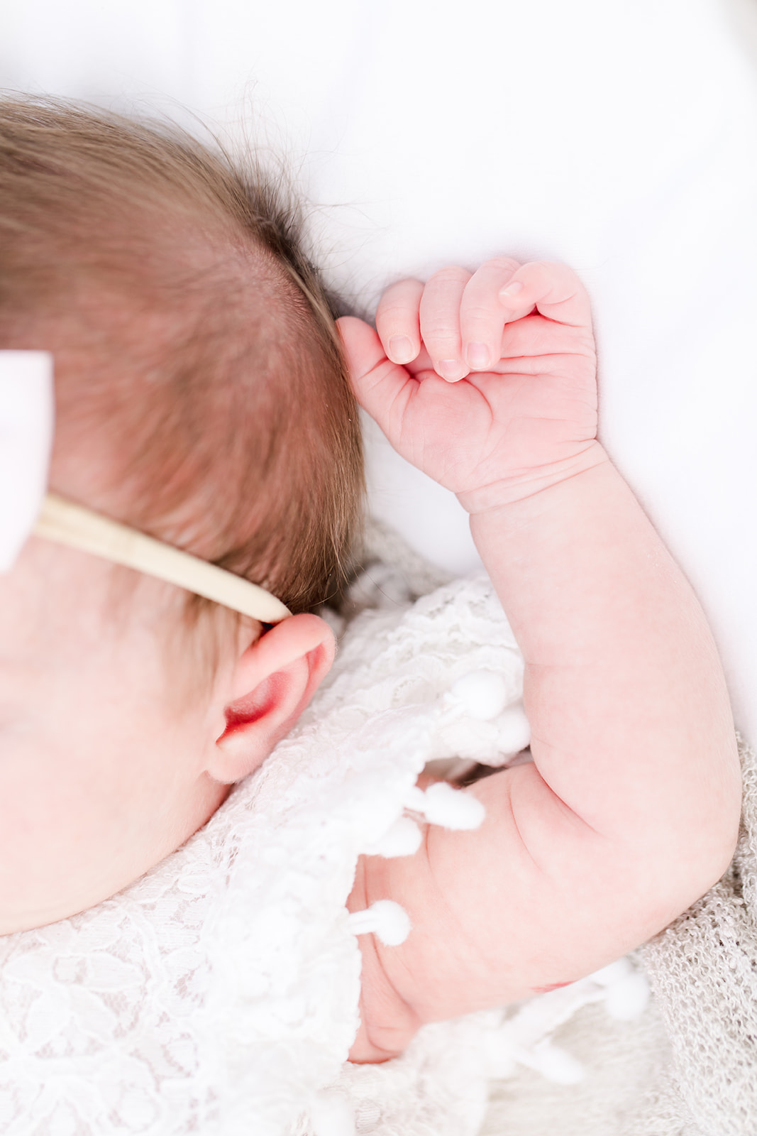 Baby in a Moses basket